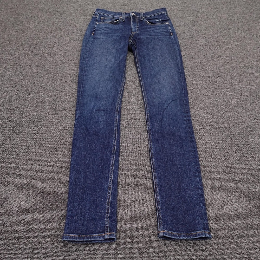 Rag & Bone High Rise Skinny Jeans Womens 25 Blue Medium Wash 25x30 Stretch Denim